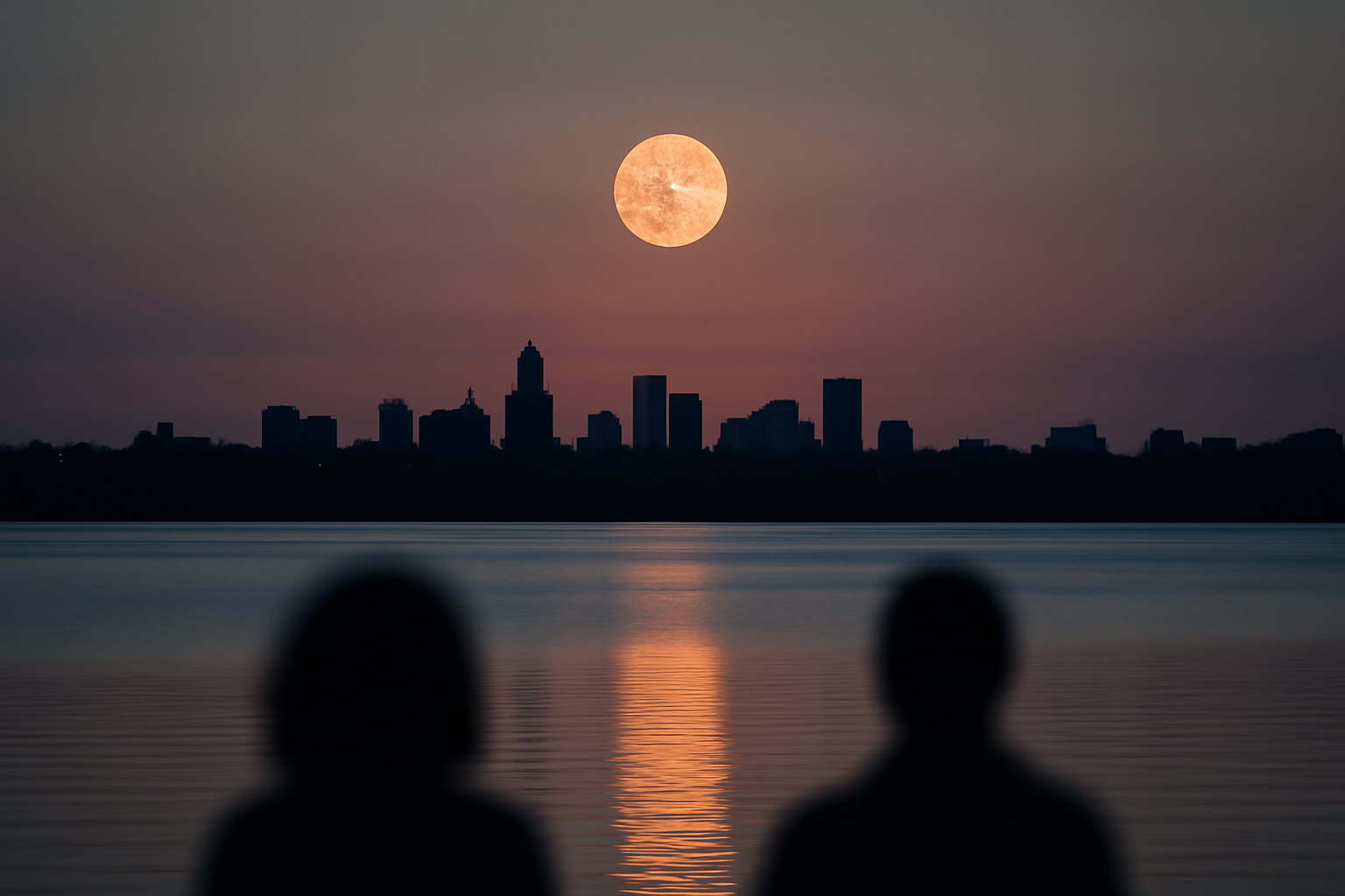 La Luna de la Cosecha ilumina el cielo del área de Chicago